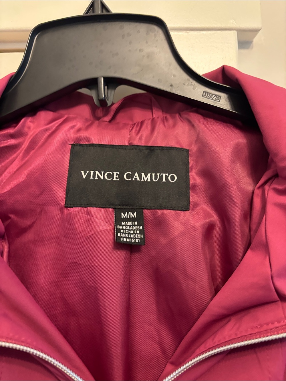 Vince Camuto Women's Raspberry Zip-Front Trench Coat - Picture 2 of 6